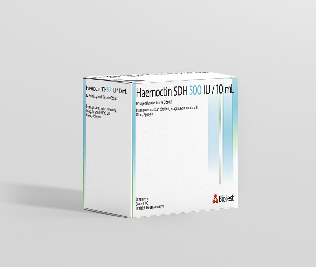 HAEMOCTIN SDH 500 IU/10 mL Powder and Solvent for IV Injection